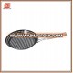 Carbon Steel with Black Non-Stick BBQ Grill Pan with Wooden Handle